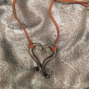 Homemade,hand forged heart necklace